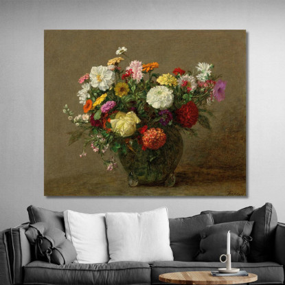 Mazzo Del Giardino Henri Fantin-Latour hft10 quadro stampato su tela