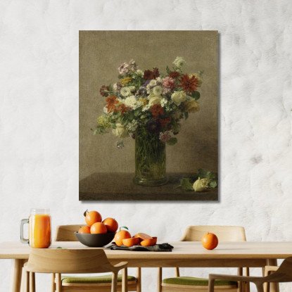 Fiori Dalla Normandia Henri Fantin-Latour hft31 quadro stampato su tela