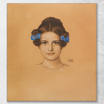 Ritratto Della Figlia Maria 2 Franz von Stuck fvs9 quadro stampato su tela