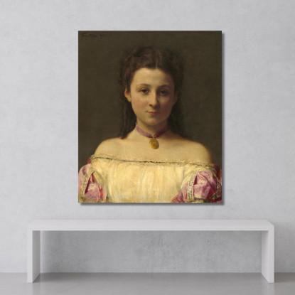 Mademoiselle De Fitz-James Henri Fantin-Latour hft54 quadro stampato su tela