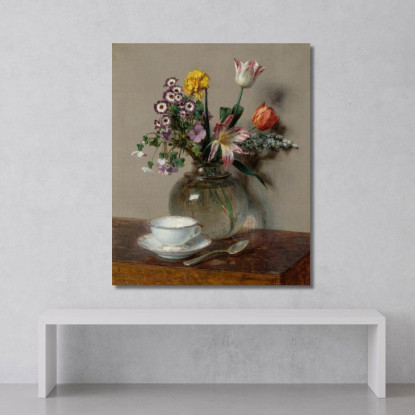 Natura Morta Con Una Tazza Di Caffè Henri Fantin-Latour hft59 quadro stampato su tela