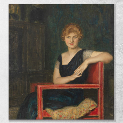 Ritratto Di Signora Franz von Stuck fvs13 quadro stampato su tela