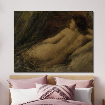 Nudo Sdraiato Henri Fantin-Latour hft77 quadro stampato su tela