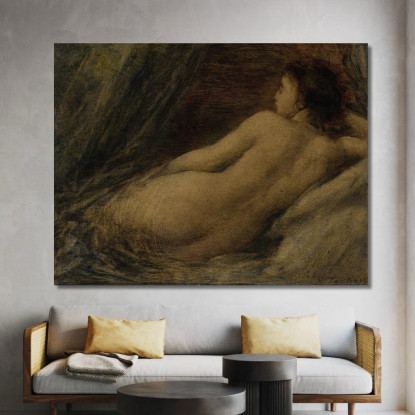 Nudo Sdraiato Henri Fantin-Latour hft77 quadro stampato su tela