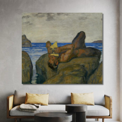 Fauno Soffiante Franz von Stuck fvs14 quadro stampato su tela