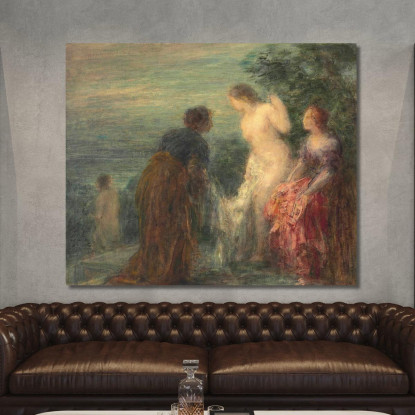Uscita Bagno 2 Henri Fantin-Latour hft97 quadro stampato su tela