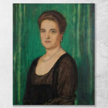Ritratto Di Una Signora Martha Butzer Franz von Stuck fvs17 quadro stampato su tela