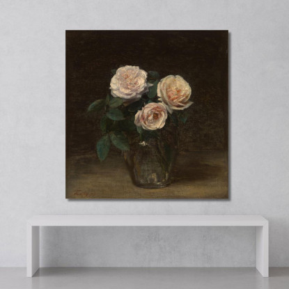 Natura Morta Con Rose Henri Fantin-Latour hft111 quadro stampato su tela