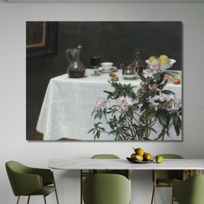 Natura Morta Angolo Di Un Tavolo Henri Fantin-Latour hft112 quadro stampato su tela