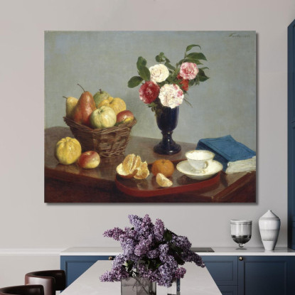 Natura Morta Henri Fantin-Latour hft113 quadro stampato su tela