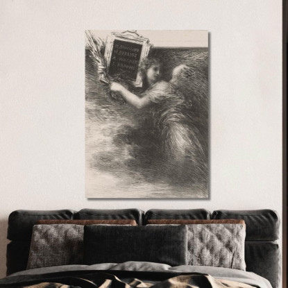 Il Genio Della Musica Henri Fantin-Latour hft121 quadro stampato su tela