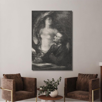 La Musa Henri Fantin-Latour hft122 quadro stampato su tela