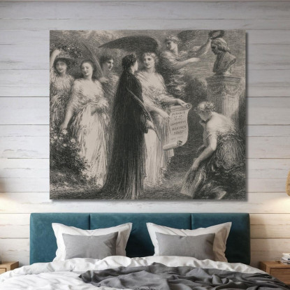 A Robert Schumann Henri Fantin-Latour hft126 quadro stampato su tela