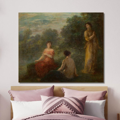 Tre Ninfe Vicino Ad Una Sorgente Henri Fantin-Latour hft127 quadro stampato su tela