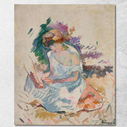 Donna Nel Giardino Henri Lebasque hlb12 quadro stampato su tela