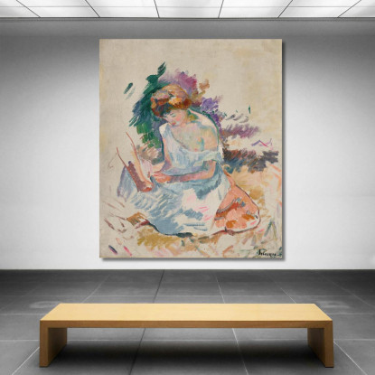 Donna Nel Giardino Henri Lebasque hlb12 quadro stampato su tela