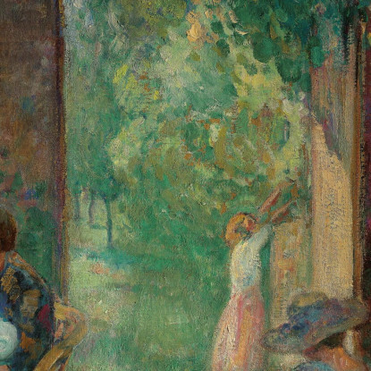 Donne E Bambini In Un Giardino In Estate Henri Lebasque hlb16 quadro stampato su tela
