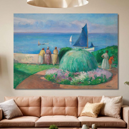 Le Prefailles Della Vela Blu Henri Lebasque hlb28 quadro stampato su tela