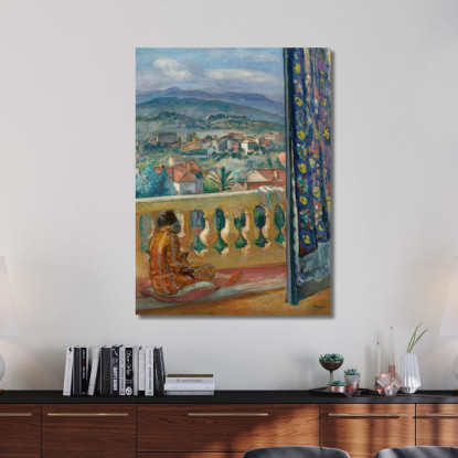 Le Cannet La Tenda Blu Henri Lebasque hlb32 quadro stampato su tela