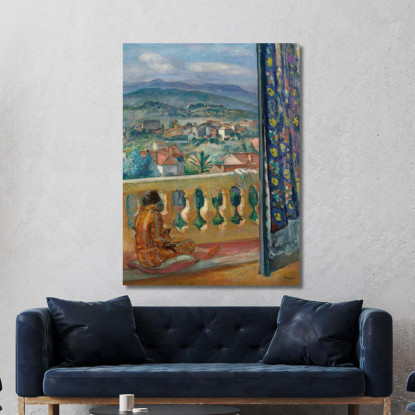 Le Cannet La Tenda Blu Henri Lebasque hlb32 quadro stampato su tela