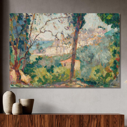 Il Villaggio Henri Lebasque hlb38 quadro stampato su tela