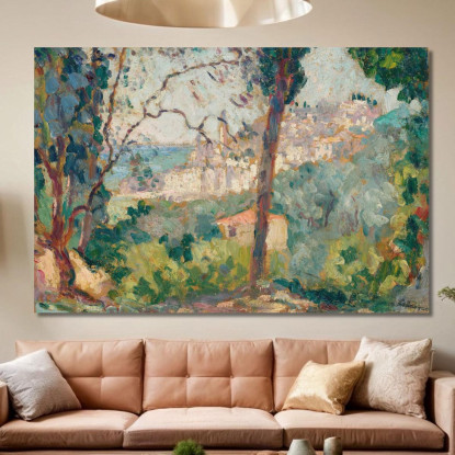 Il Villaggio Henri Lebasque hlb38 quadro stampato su tela