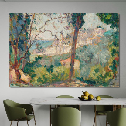 Il Villaggio Henri Lebasque hlb38 quadro stampato su tela