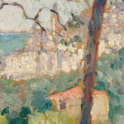 Il Villaggio Henri Lebasque hlb38 quadro stampato su tela
