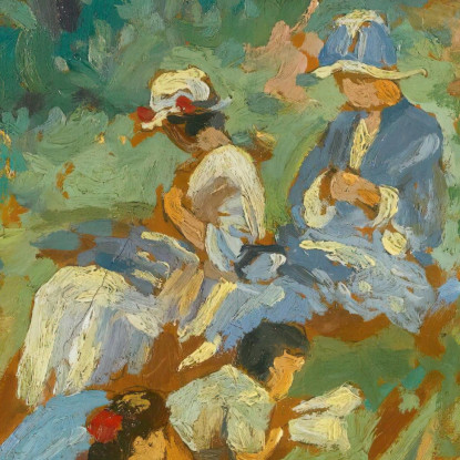 Les Andelys La Famiglia Lebasque Sull'Acqua Henri Lebasque hlb39 quadro stampato su tela