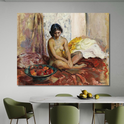 L'Egiziano Con Un Piatto Di Frutta Henri Lebasque hlb41 quadro stampato su tela