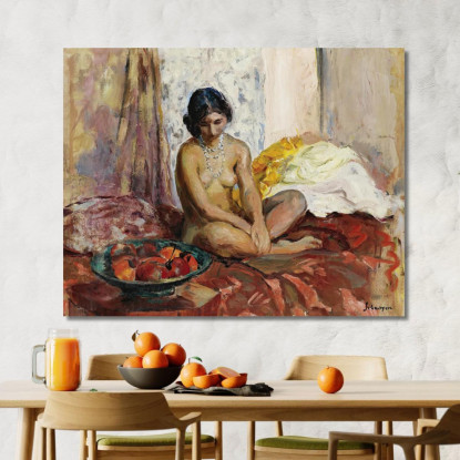 L'Egiziano Con Un Piatto Di Frutta Henri Lebasque hlb41 quadro stampato su tela