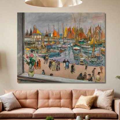 L'Isola Di Yeu Finestra Aperta Sul Porto Henri Lebasque hlb42 quadro stampato su tela