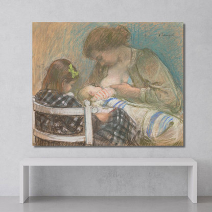 Maternità Henri Lebasque hlb45 quadro stampato su tela