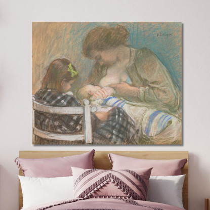 Maternità Henri Lebasque hlb45 quadro stampato su tela