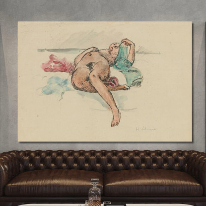 Nuda Sdraiata 2 Henri Lebasque hlb50 quadro stampato su tela