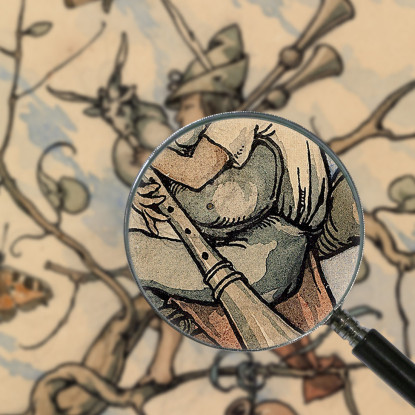 Suonatore Di Cornamusa Franz von Stuck fvs27 quadro stampato su tela