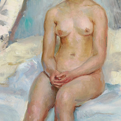 Nudo Seduto In Un'Alcova Henri Lebasque hlb55 quadro stampato su tela