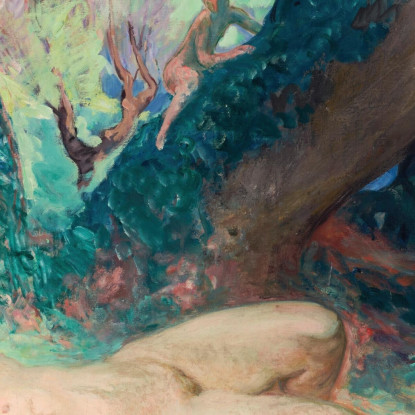 Nu Au Petit Faune Henri Lebasque hlb59 quadro stampato su tela