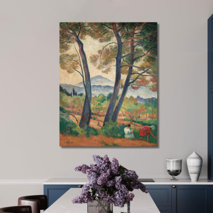 Veduta Sanary Di Capo Sicié Henri Lebasque hlb66 quadro stampato su tela