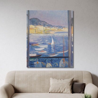 Villefranche-Sur-Mer Finestra Aperta Sul Porto Henri Lebasque hlb72 quadro stampato su tela