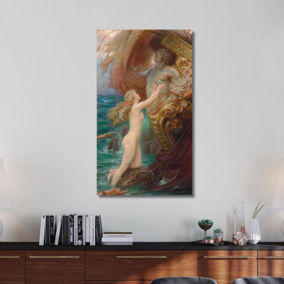 Un Idillio Nel Profondo Del Mare Herbert James Draper hjd1 quadro stampato su tela