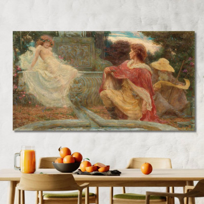 Lo Spirito Della Fontana Herbert James Draper hjd17 quadro stampato su tela