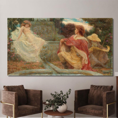 Lo Spirito Della Fontana Herbert James Draper hjd17 quadro stampato su tela