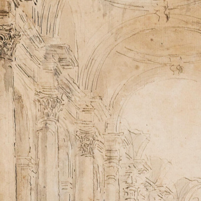 Composizione Architettonica Con Rovine Hubert Robert hrb25 quadro stampato su tela