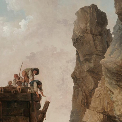 Il Pontile Hubert Robert hrb50 quadro stampato su tela