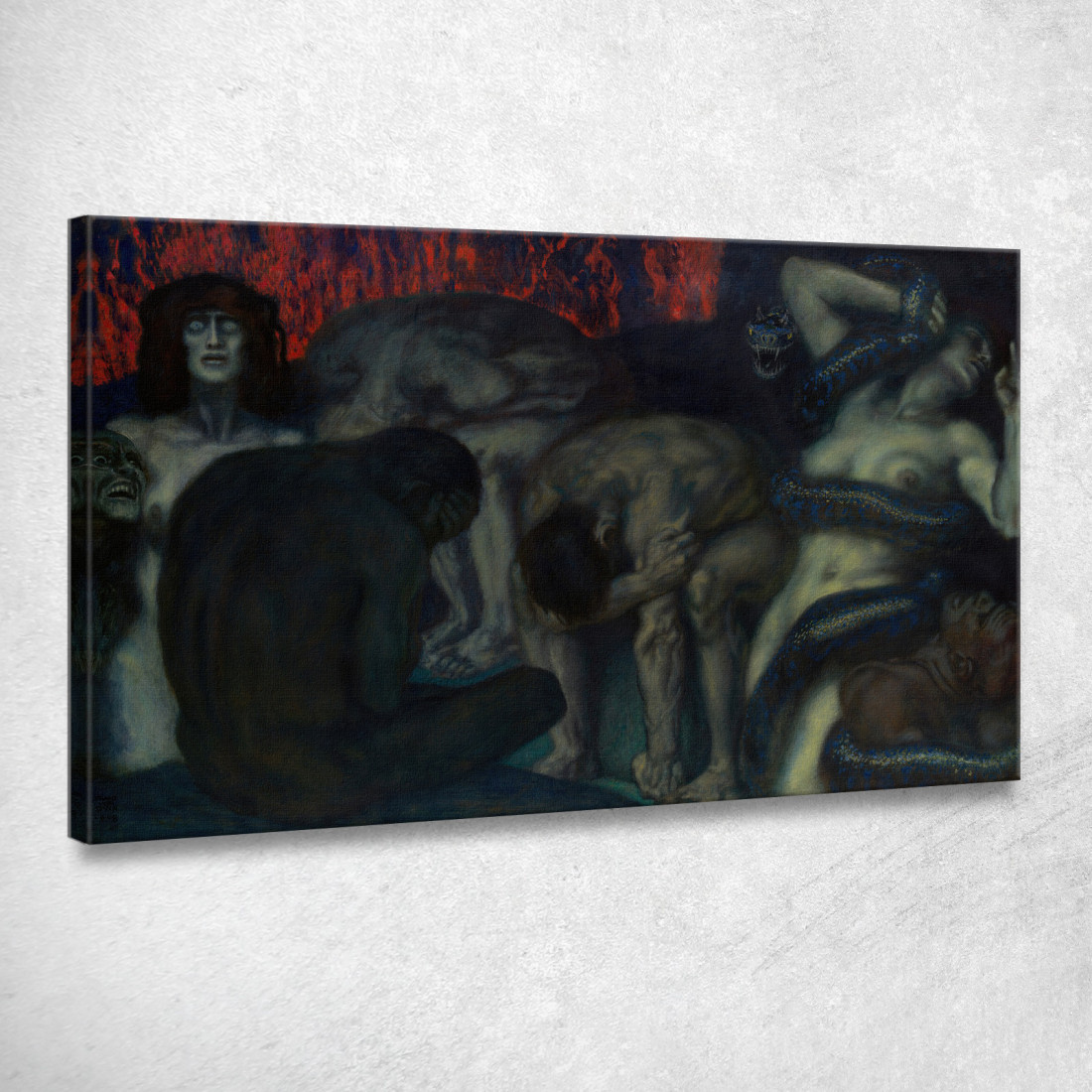 Inferno Franz von Stuck fvs41 quadro stampato su tela
