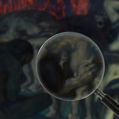 Inferno Franz von Stuck fvs41 quadro stampato su tela