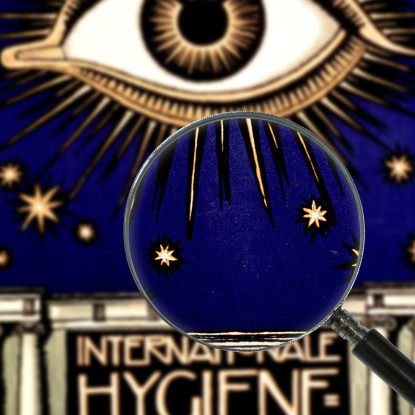 Mostra Internazionale Dell'Igiene Franz von Stuck fvs42 quadro stampato su tela